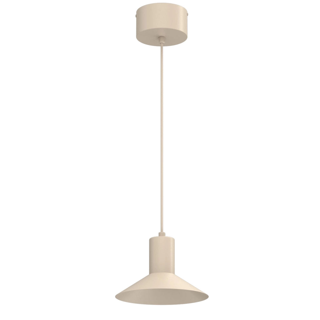 Lampada sospesa Nox 1xGU10 beige metallo 20 cm Luminex