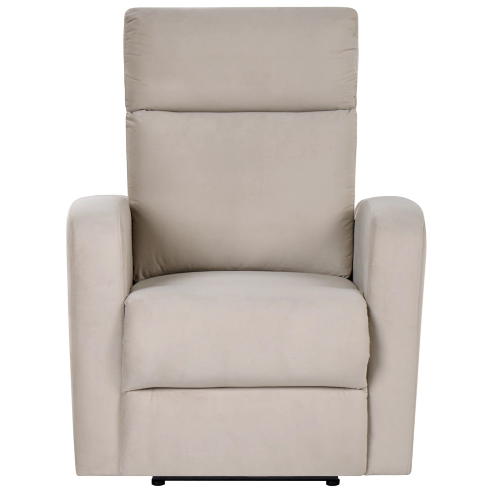 Set divano reclinabile elettrico rivestito in velluto beige divano a 2 posti con poltrona design moderno funzione relax