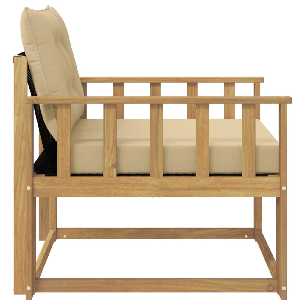 Set di divani da esterno-Sofa da giardino Legno di Acacia Massello e Textilene 121628
