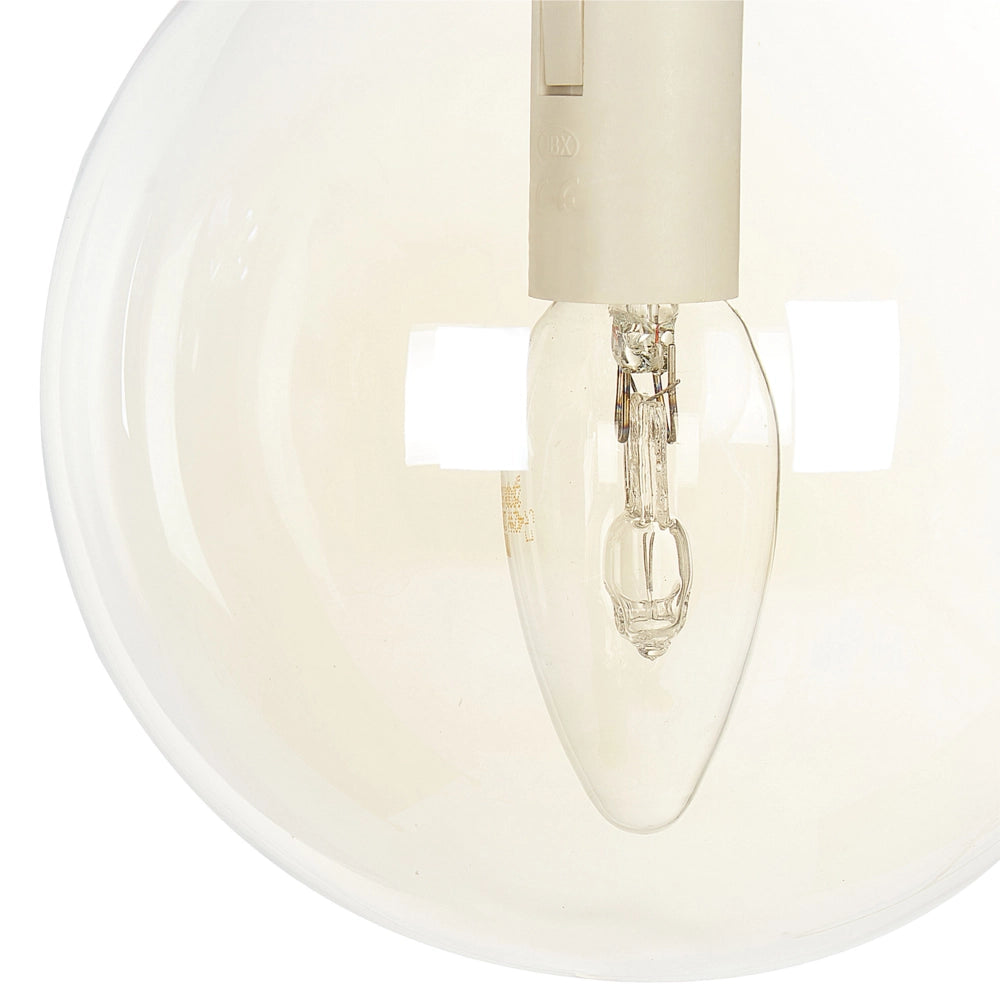 Lampada a sospensione Paralumi in vetro trasparente fumé Metallo oro 5 luci Base nera Design moderno Accessori per la casa Soggiorno