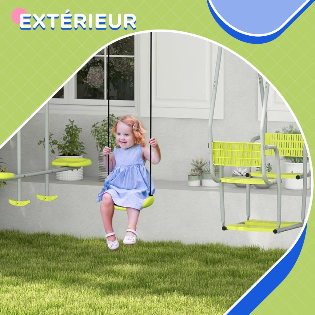 Set 3 in 1 balan?oire portique bambini ¨C zephmum ¨C verde, max 225 kg