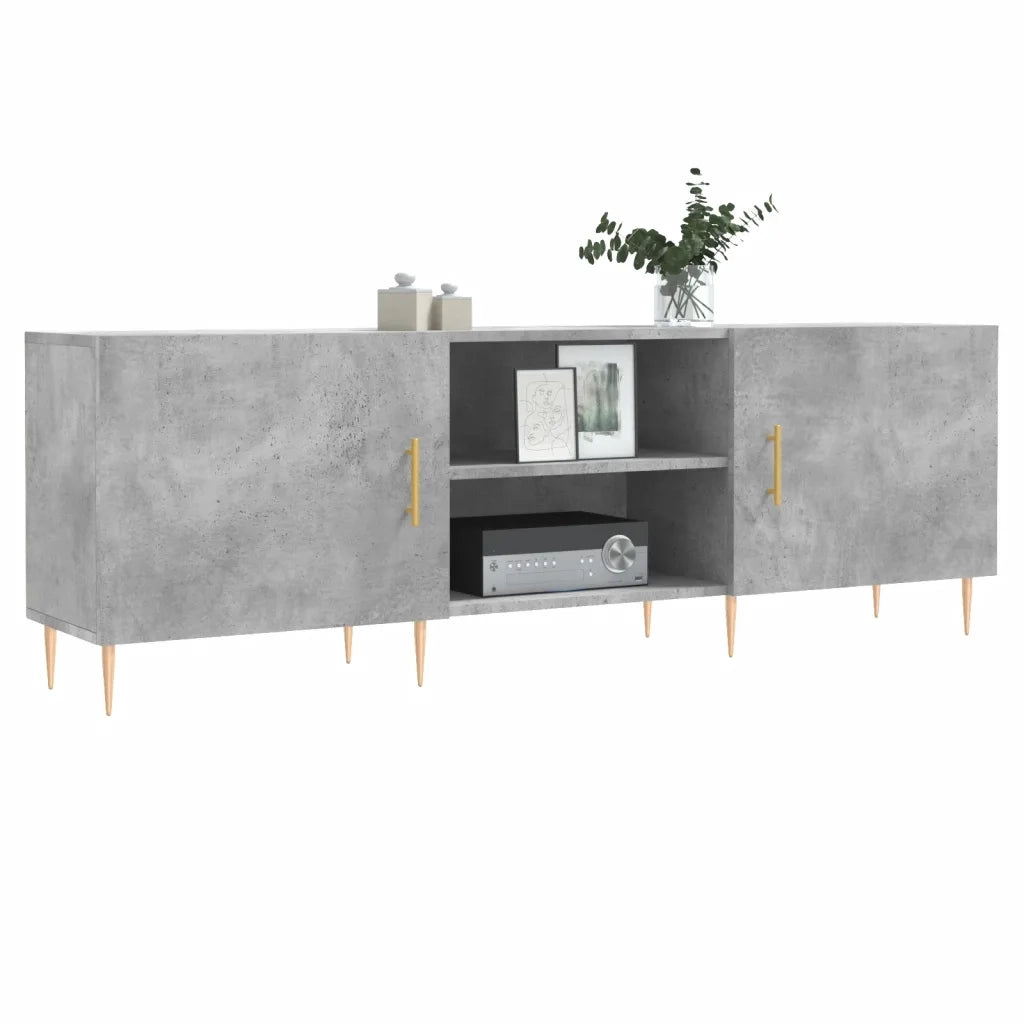 Mobile Porta TV Grigio Cemento 150x30x50cm in Legno Multistrato 829088