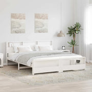 Struttura del letto Bianco 200 x 200 cm Legno multistrato 3394214