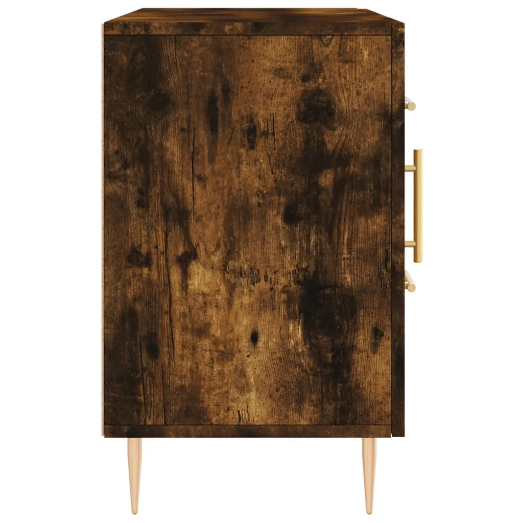 Credenza | Madia | Buffet da pranzo | Armadio da pranzo Rovere Fumo 100x36x60 cm in Legno Multistrato