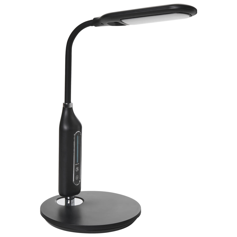 Lampada da ufficio LED nera materiale sintetico braccio regolabile 38 cm soggiorno ufficio cameretta