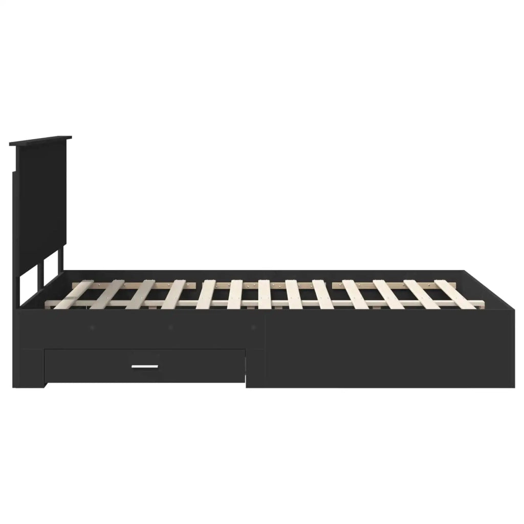 Struttura del letto Nero 135 x 190 cm Legno multistrato