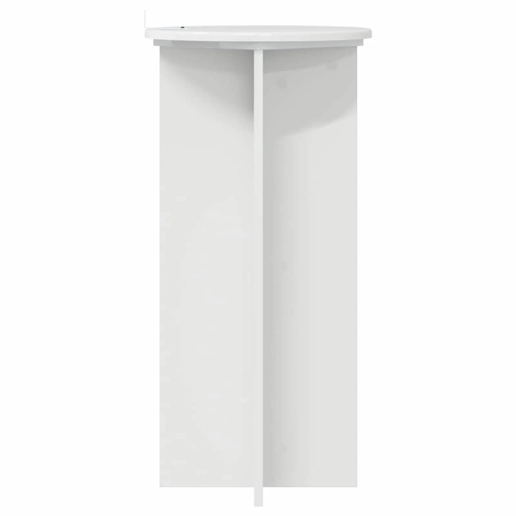 Supporto per piante 2 pcs Bianco Lucido 40 x 40 x 80 cm