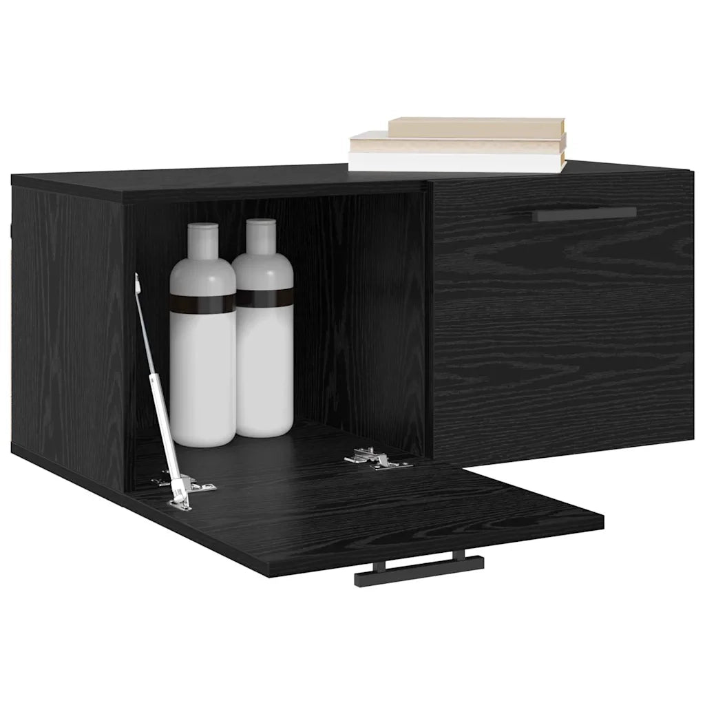 Armadietto a muro Rovere nero 80 x 36.5 x 35 cm