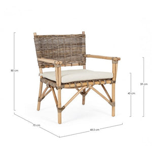 Poltrona 68,5x70x80h cm con Cuscini Tarifa