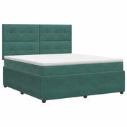 Letto box spring con materasso Verde Scuro 160 x 200 cm Velluto 3454640