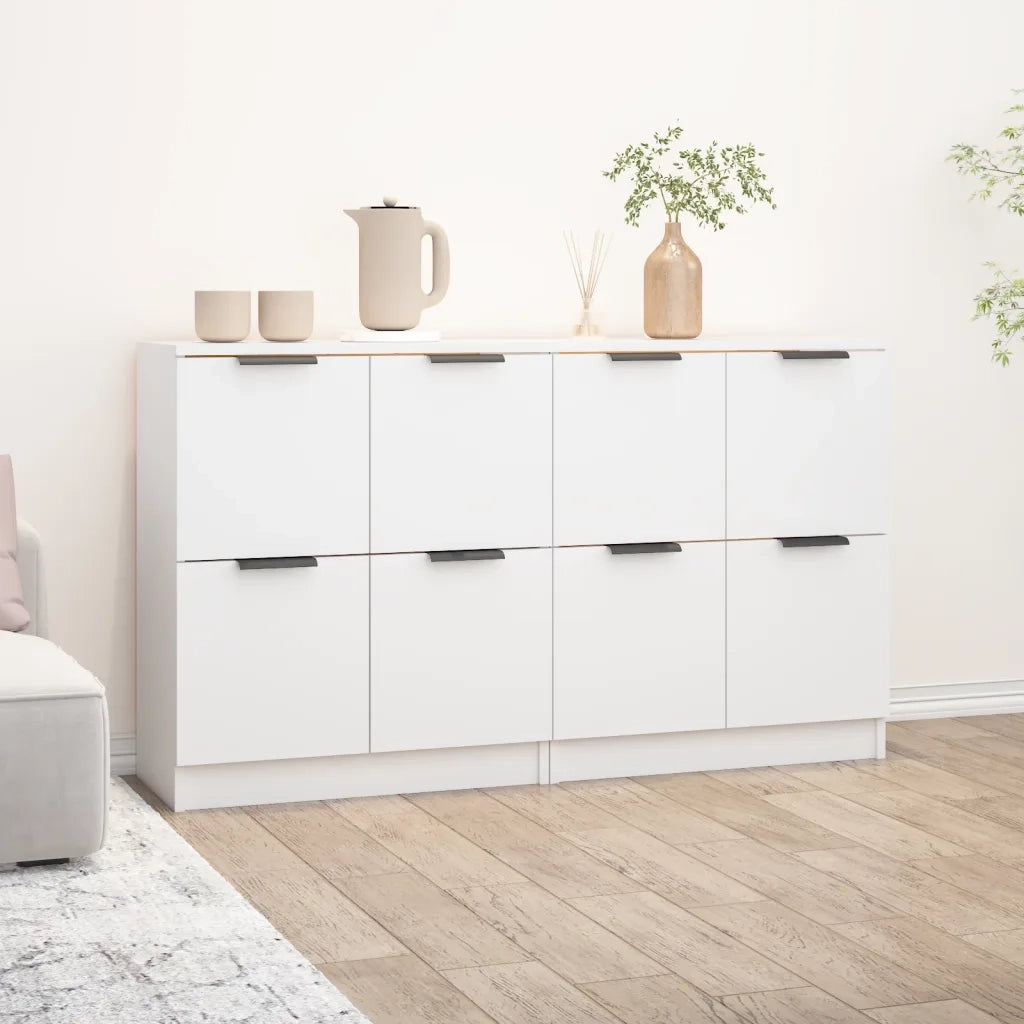 Credenze 2 pz Bianco 60x30x70 cm in Legno Multistrato 3115804