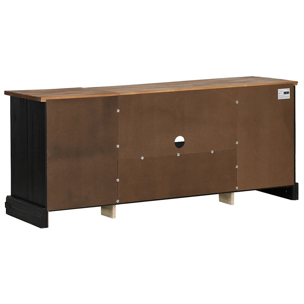 Mobile Porta TV HALDEN 2 Ante Scorrevoli Nero 150x40x60 cm 4018416
