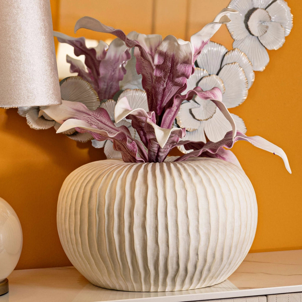 Famimiso, Vaso Texture Irregolare, Bianco Crema