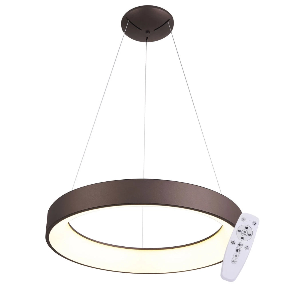 LÚZETE - SOSPENSIONE LED POWELL 50W REGOLABILE CAFFÈ