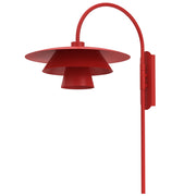 Applique Plato 1 luce rosso metallo Luminex