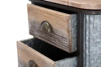 Comodino 2 Cassetti Bronxs Cm 43,5X36,5X72,5