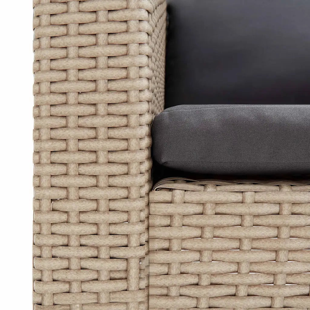 Divano da Giardino a 2 Posti con Cuscini in Polyrattan Beige 310215