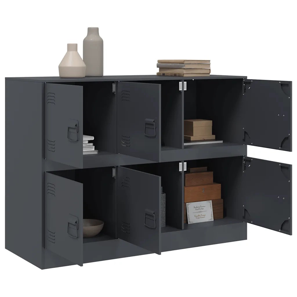Credenza-Buffet-Armadio da cucina Antracite 99x39x73 cm in Acciaio 180420