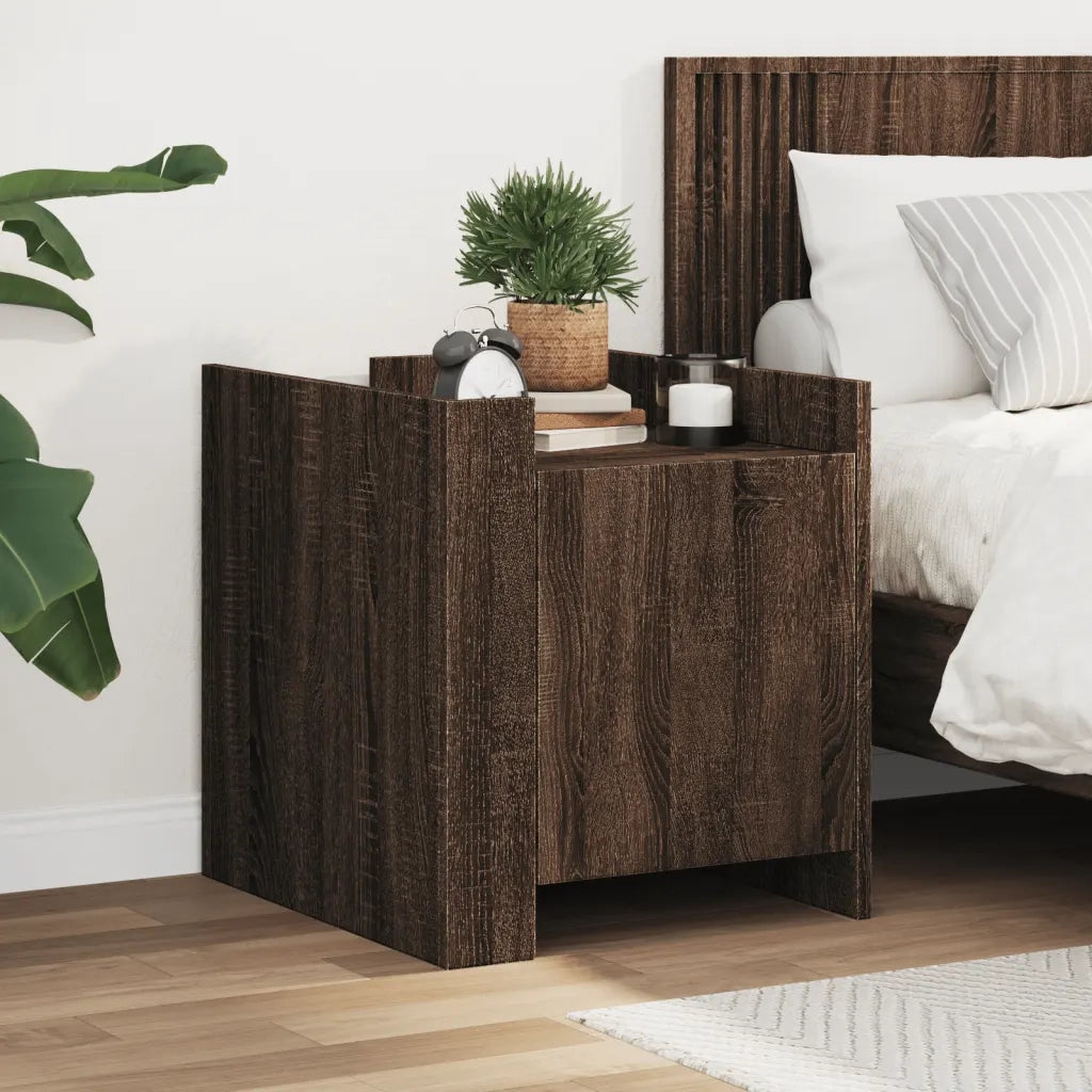 vidaXL Comodino Rovere Marrone 45x50x50 cm in Truciolato