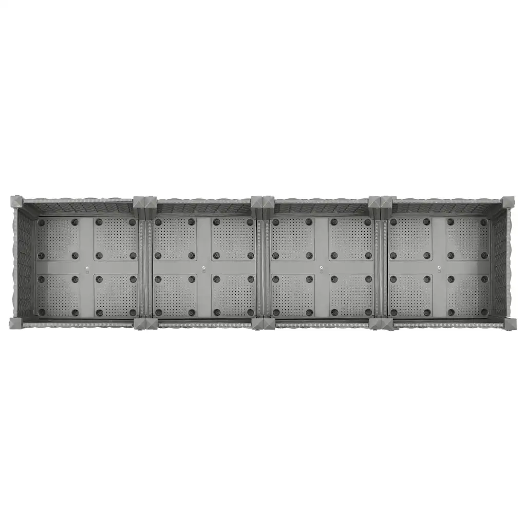 Fioriera Rialzata-Vaso da Esterno-Fioriera Elevata 160x40x23 cm in Polipropilene 304519