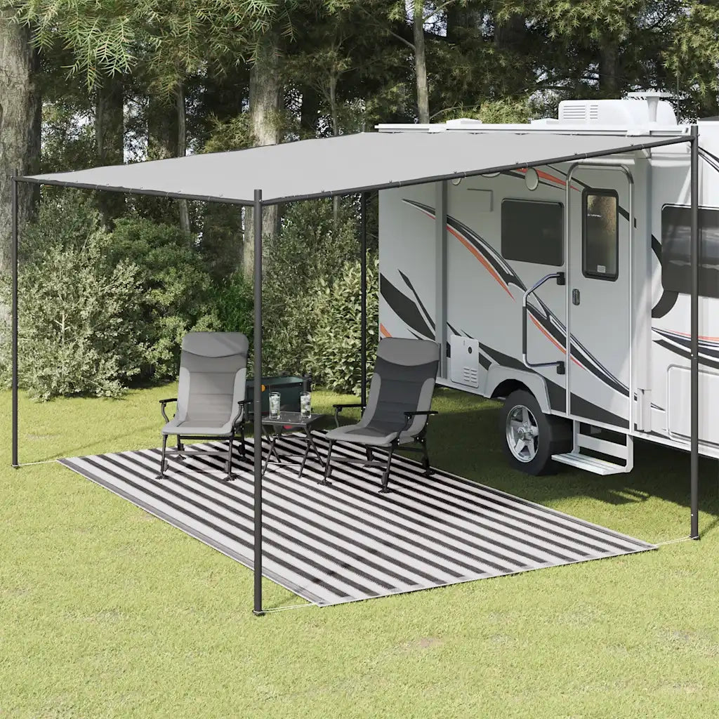 Tappeto da Tenda 250x450 cm Antracite e Bianco 310824