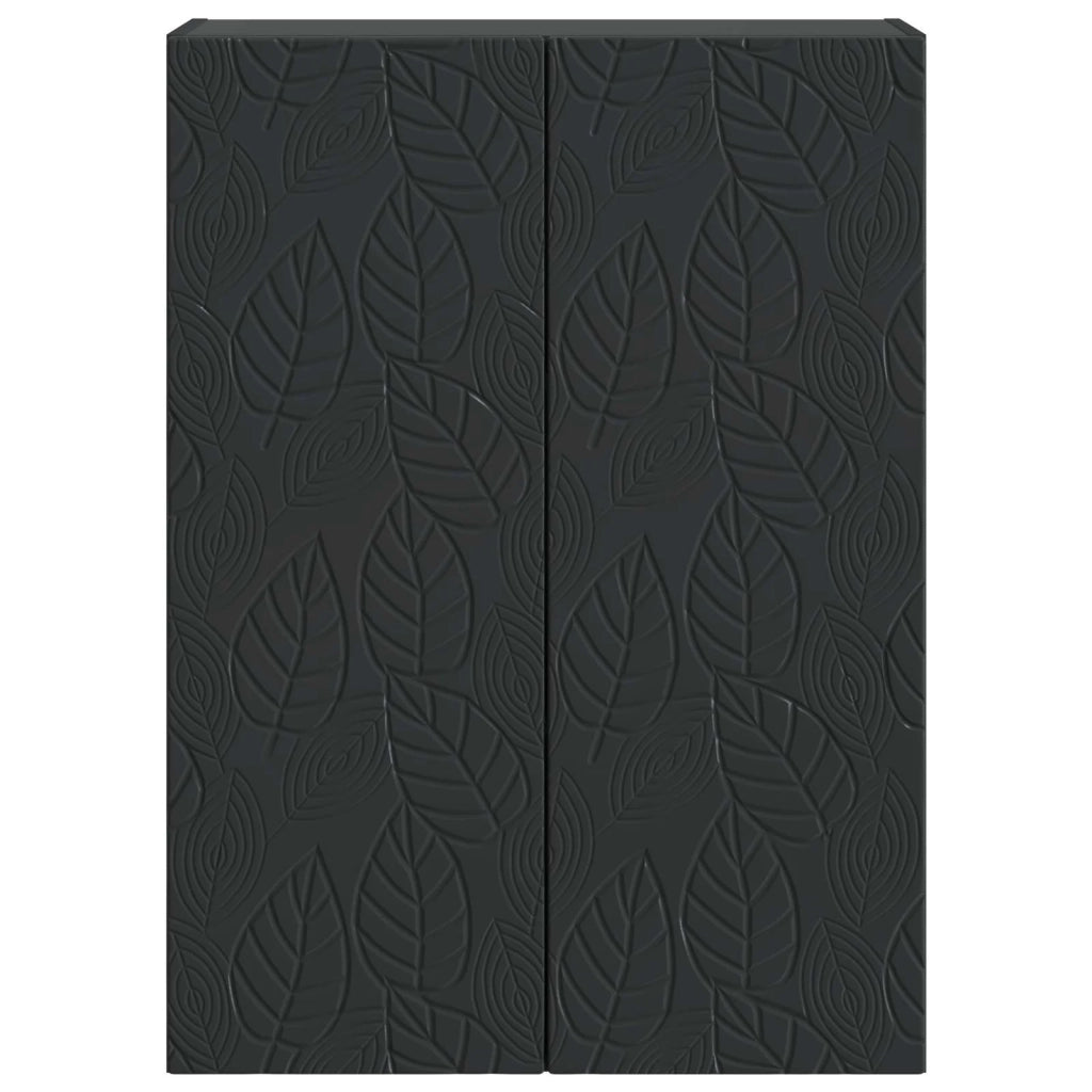 Mobiletto a muro 66 x 34,5 x 90 cm Legno ingegnerizzato Nero 898736