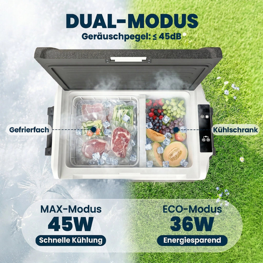 Cooler elettrico 50L dual zone ¨C Zephmum ¨C Grigio
