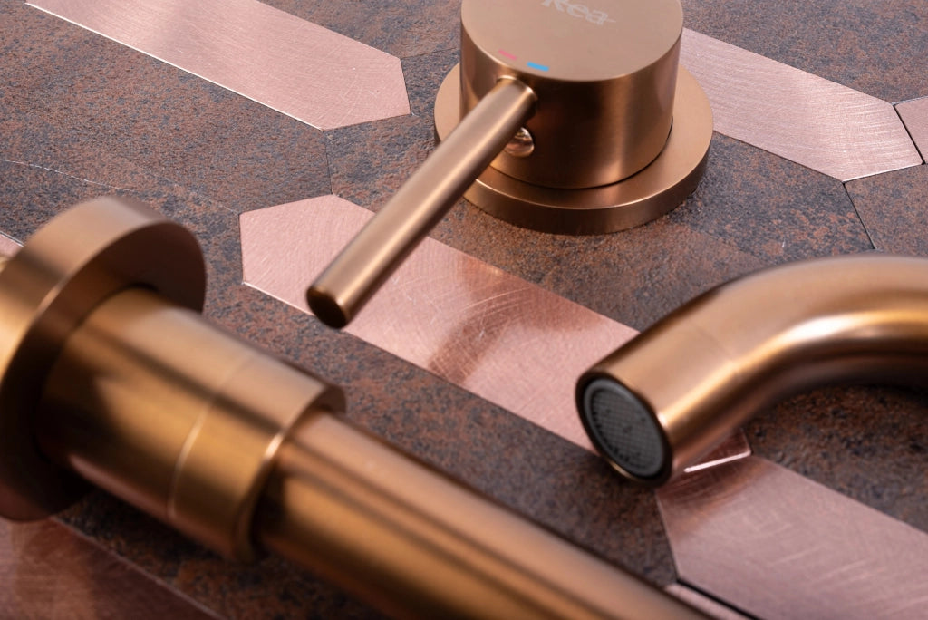 Rubinetto Da Incasso Rea Lungo Copper Brush + Box