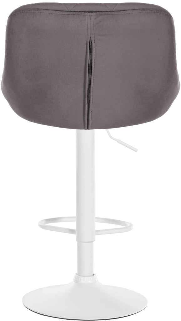 Sgabello da bar Lazio Velvet grigio,bianco