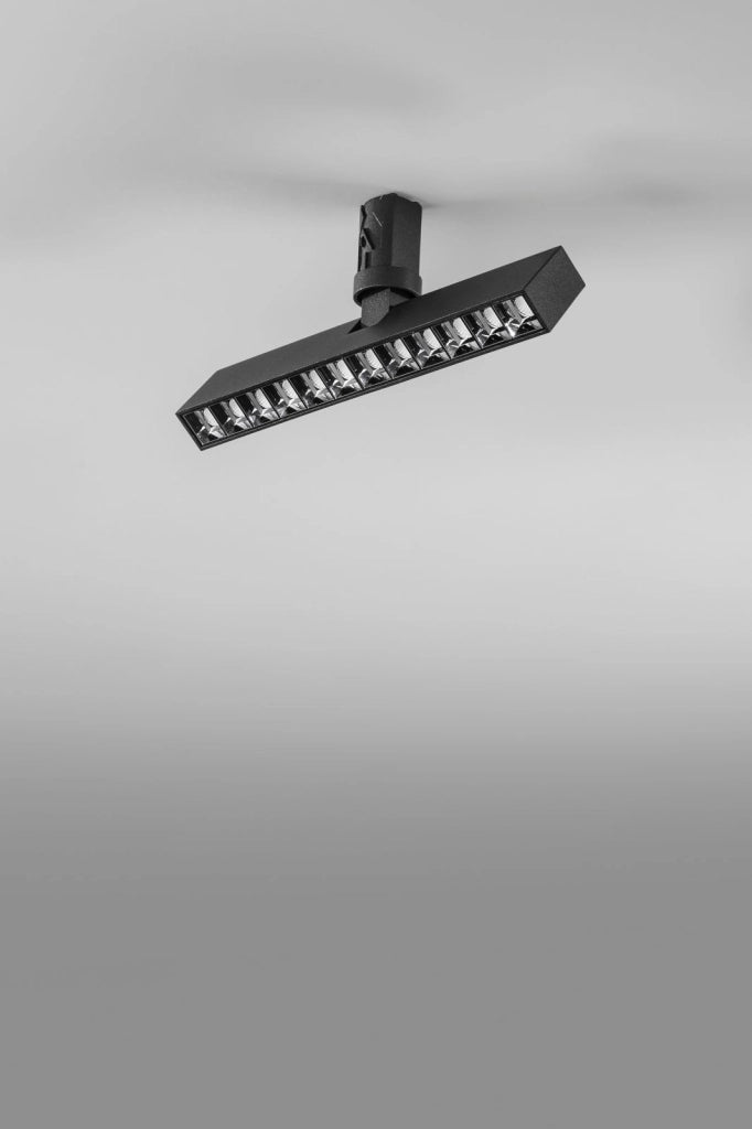 LAMPADA LED LINEARE PER BINARIO SHIFT 6V NERO IN METALLO 12W 3000K 1200LM 219X31X93MM