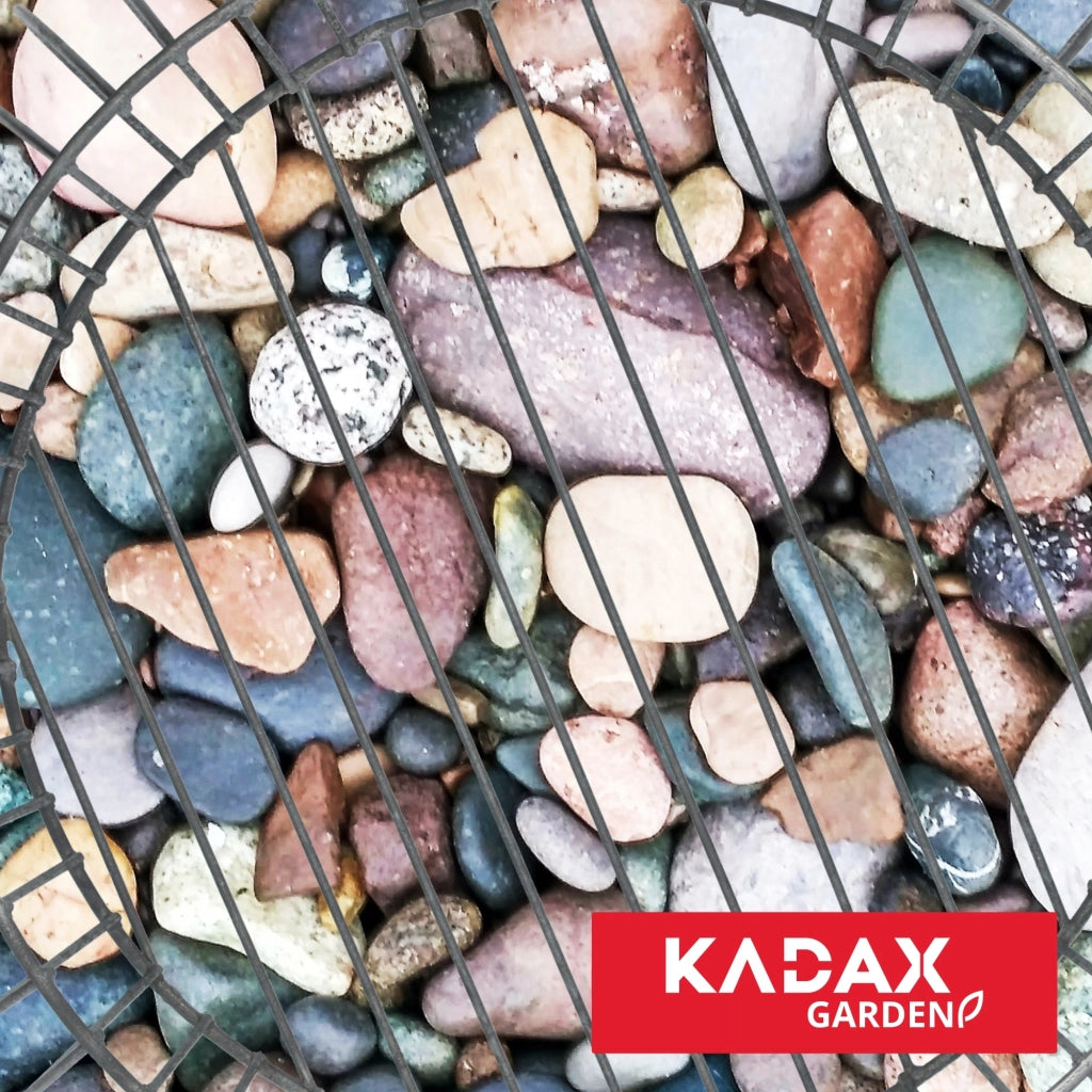 Gabbione da giardino KADAX in acciaio zincato, rotondo, 65 cm