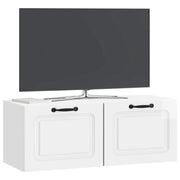 Mobile TV da Muro | Armadietto TV | Mobile Porta TV Bianco Lucido 78,5 x 31 x 30 cm