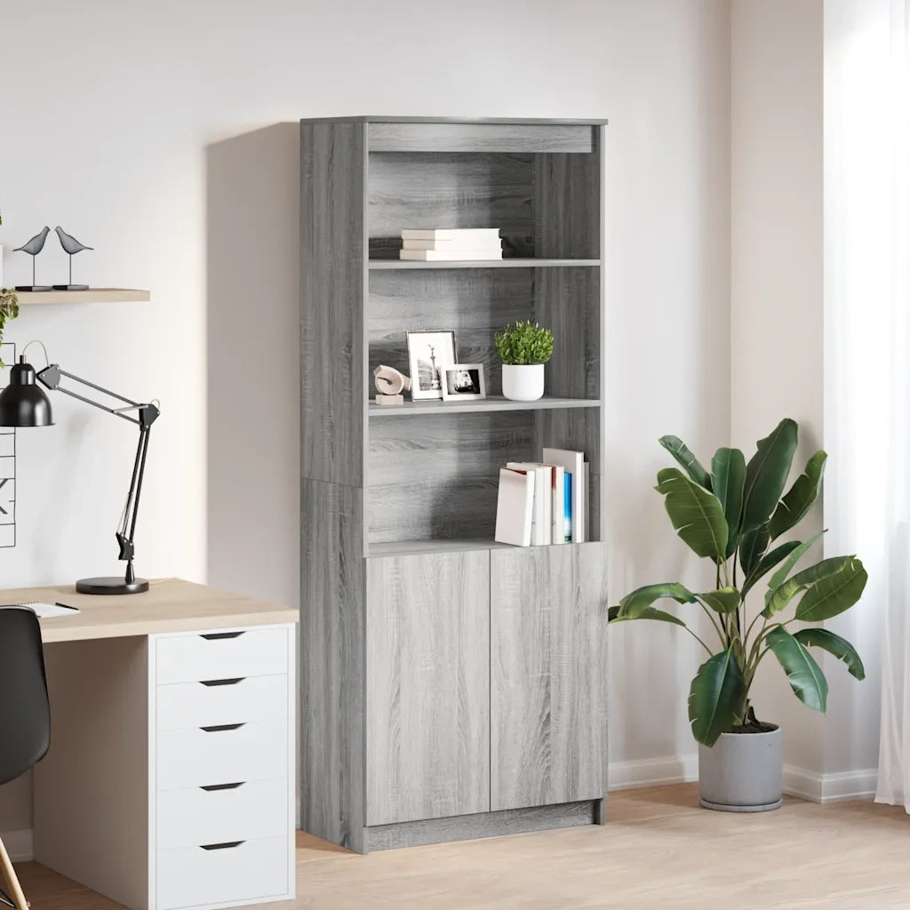 Credenza Grigio Sonoma 70x35x180 cm in Legno Multistrato 3328476
