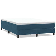 Letto matrimoniale | Letto per adulti | Giroletto a Molle senza Materasso Blu Scuro 160x210 cm Velluto