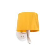 Faro Barcelona 64308-36 - SAMBA Lampada da parete con lettore bianca/bordata giallo