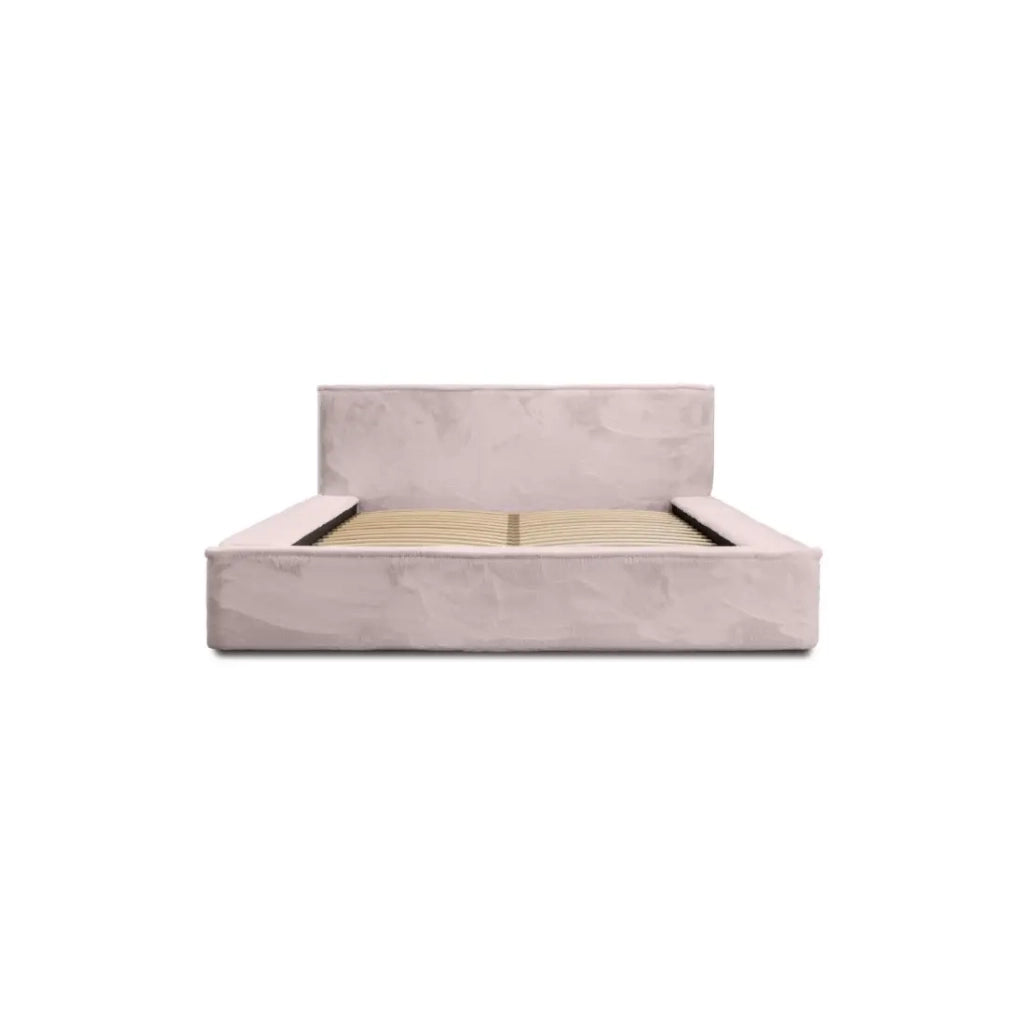 Lit coffre ORLANE – Rosa Polvere di rosa polare – 160x200 cm – Rete sollevabile – Design di alta gamma