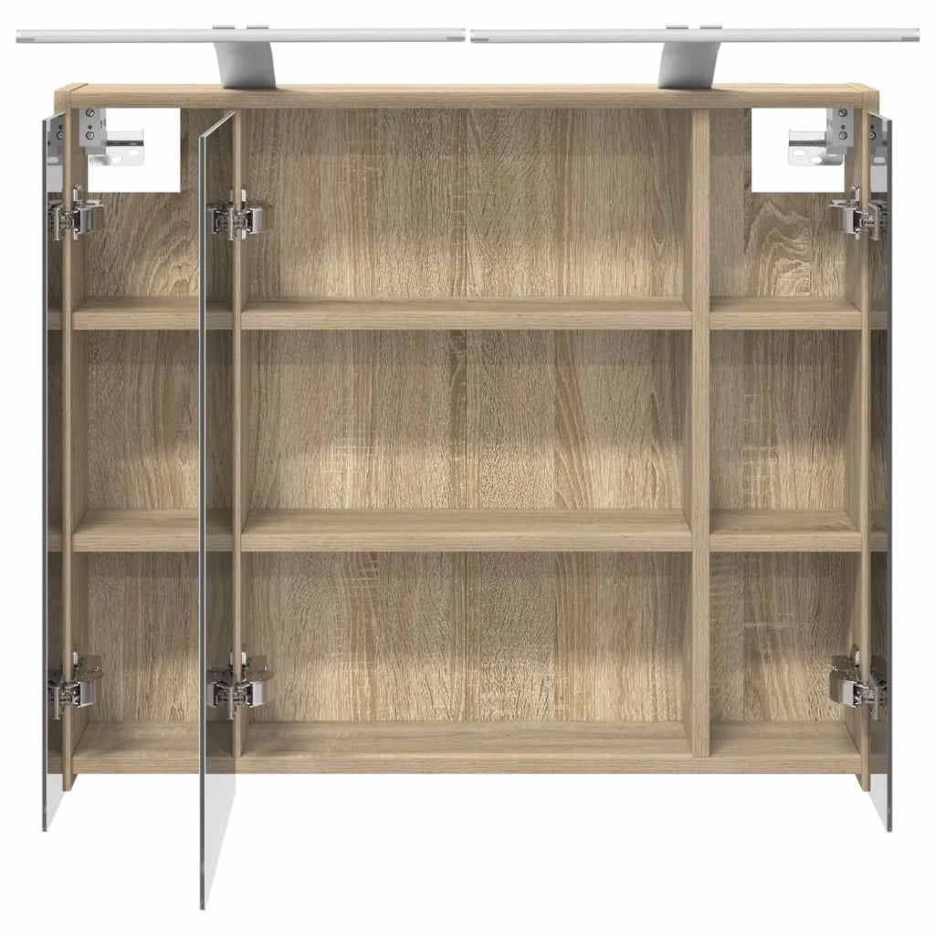 Mobiletto per specchio da bagno Rovere Sonoma
