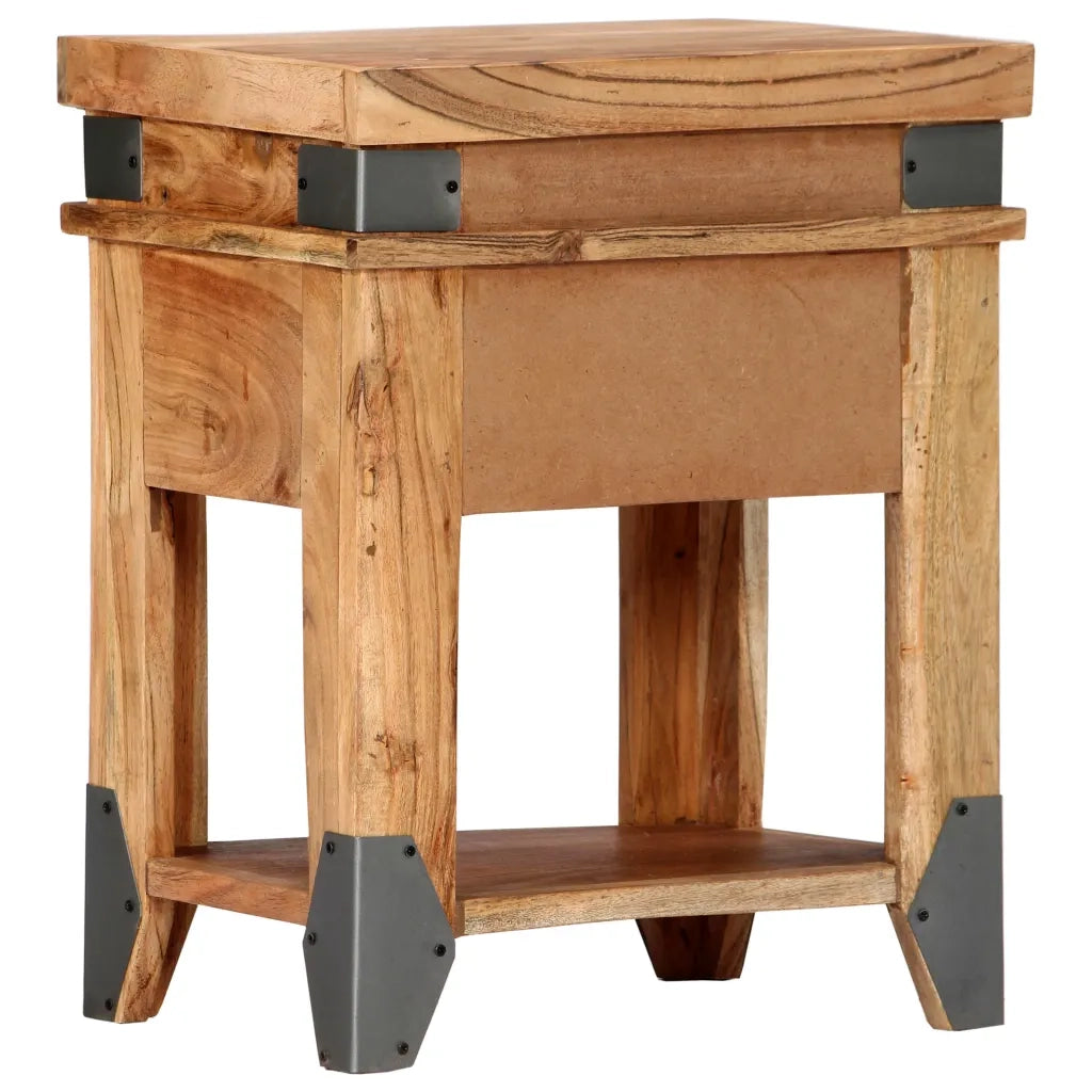 Comodino 40x30x51 cm in Legno Massello di Acacia 282749