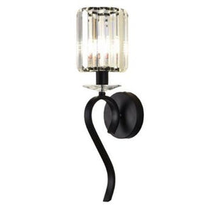 Applique Da Parete Nero Attacco E14 Lampada Muro Paralume In Vetro Metallo E36-1