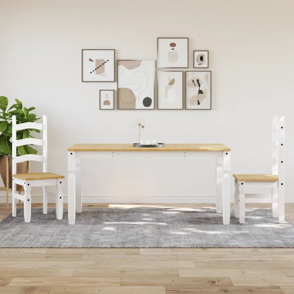 Tavolo da Pranzo Corona 160x80x75 cm in Legno Massello di Pino 4005719