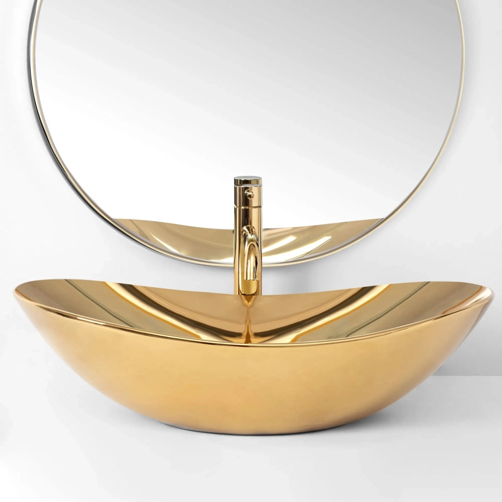 Lavabo Da Appoggio Rea Royal Gold