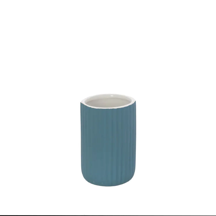 Portaspazzolino in ceramica blu pastello | Color
