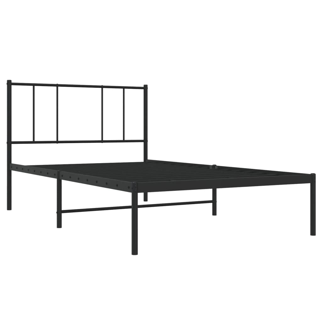 Giroletto con Testiera in Metallo Nero 90x200 cmcod mxl 103792