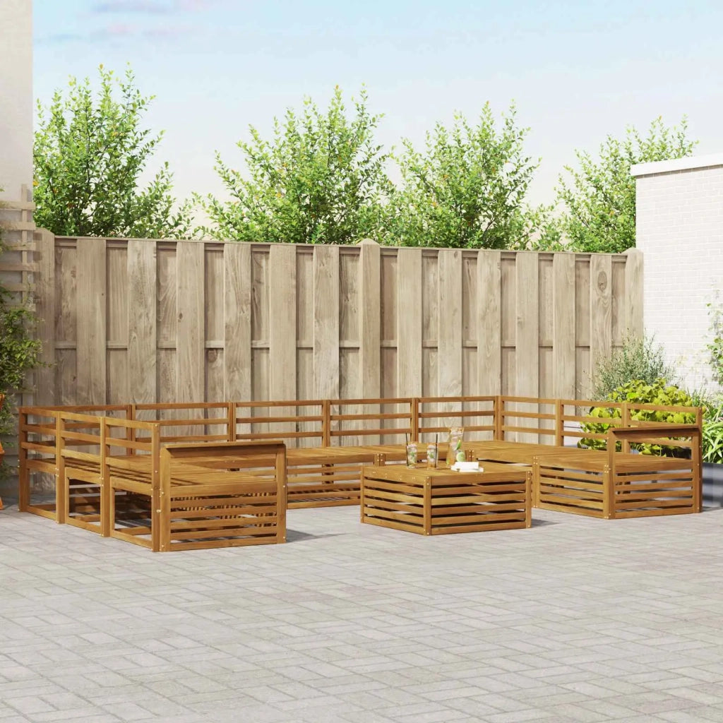 Set divani 10 pcs Naturale Legno di Acacia Massello 3374154