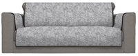 Copridivano con Copri Braccioli Seduta 60 cm in Poliestere e Cotone Grigio Scuro
