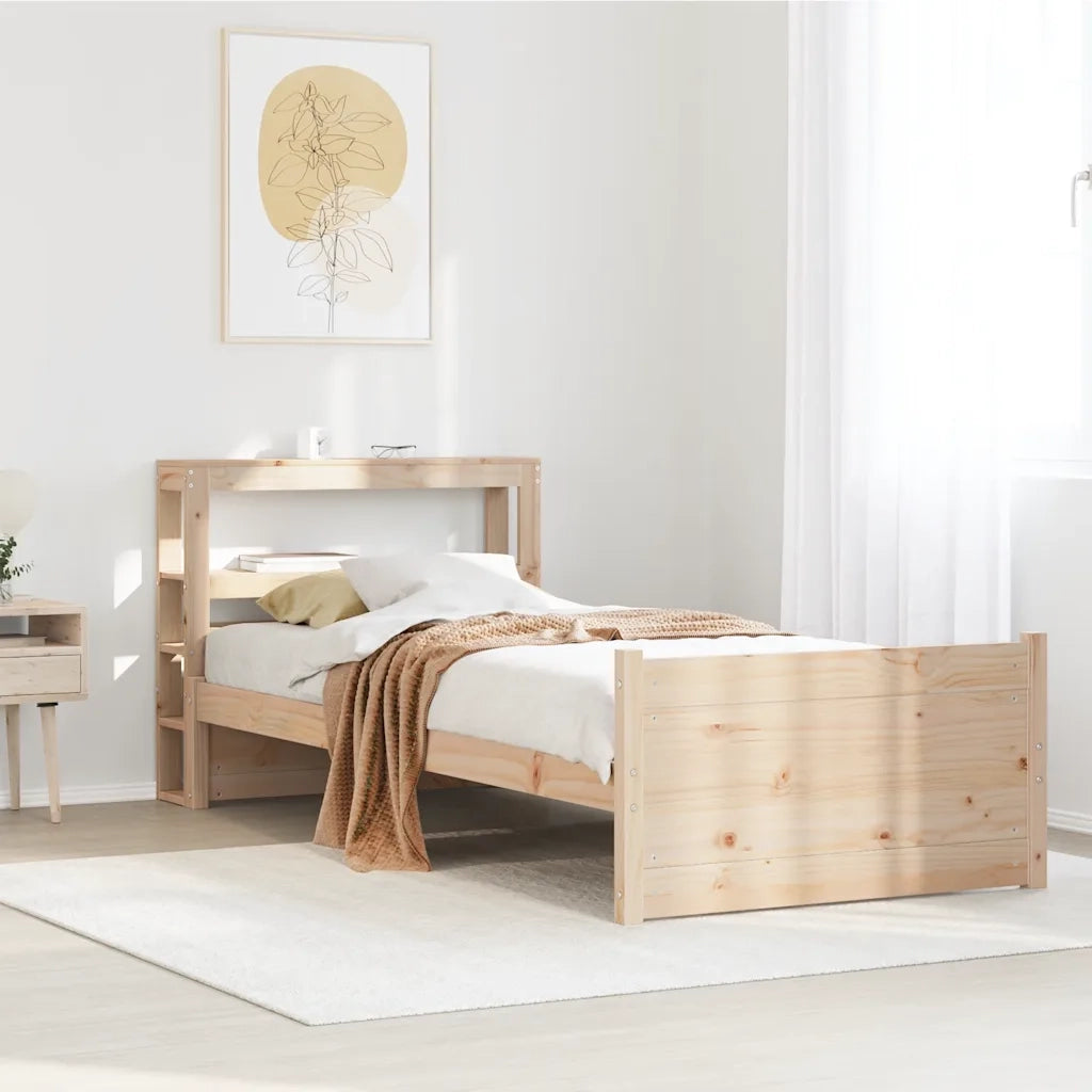 vidaXL Giroletto con Testiera 90x200 cm in Legno Massello di Pino