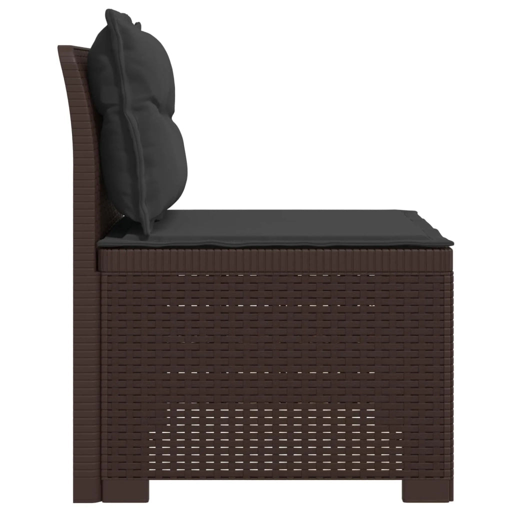 Divano da esterno-Divano da Giardino a 1 Posto con Cuscini Aspetto Rattan PP 823121