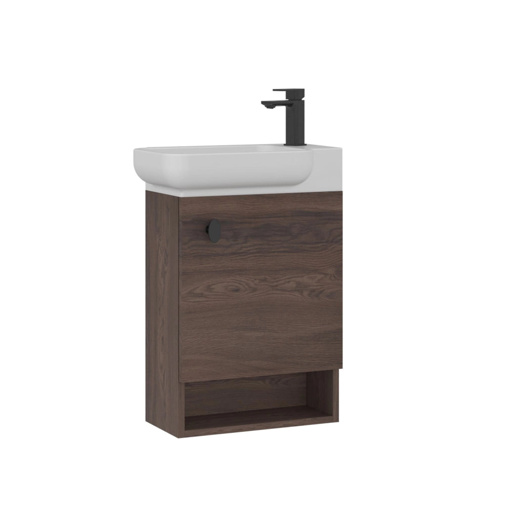 Mobile lavabo "Begonya 55" - 53 x 33 x 75 cm - Noce scuro
