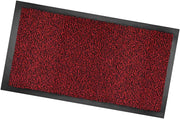 Zerbino Asciugapassi Antiscivolo 90x120 cm Tessitura Morbida Retro Gommato Bordeaux