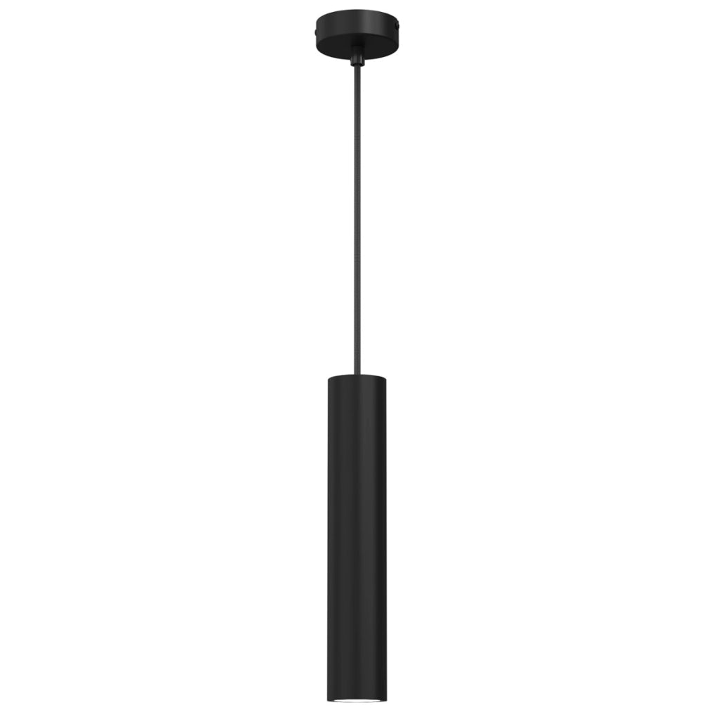 Lampada a sospensione tubolare nera Raito GU10 8W Luminex